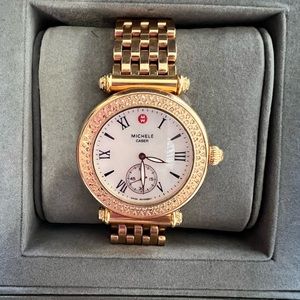 Michele rose gold Diamond watch